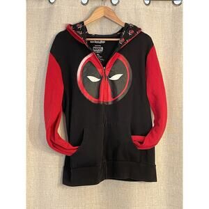 Marvel Deadpool Red Full Zip Sweatshirt Hoodie Jacket in Men's size XL